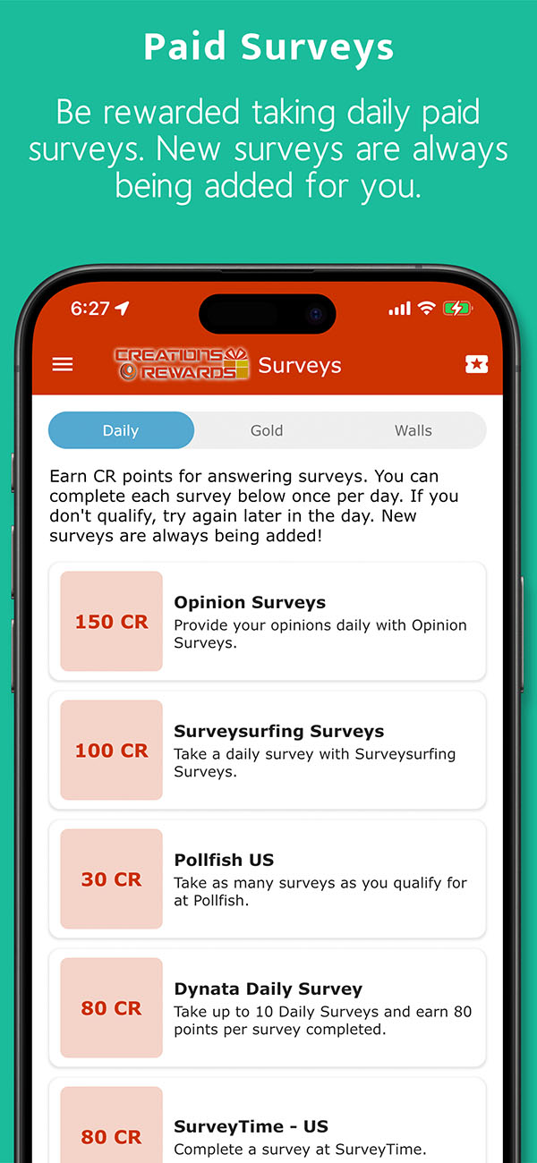 Take paid surveys and be rewarded for your opinions for each completed survey
